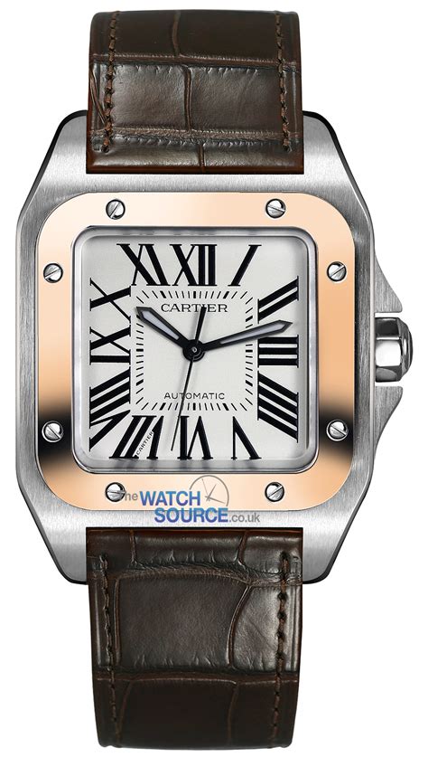 cartier santos 100 medium strap size|cartier santos 100 price uk.